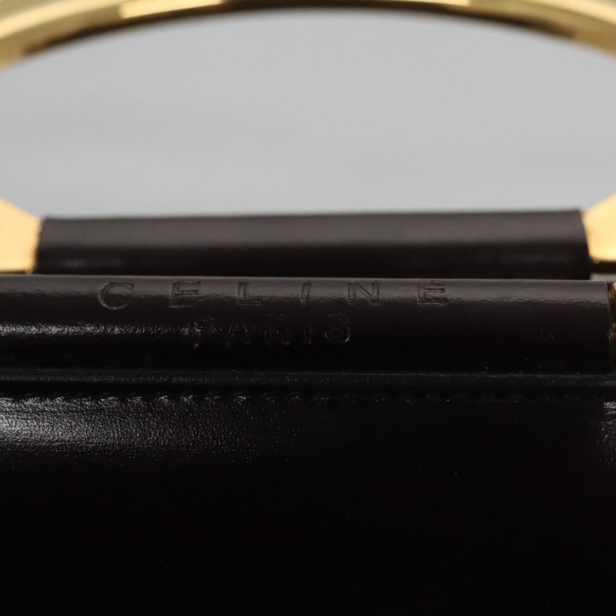 CELINE Hand Bag Leather Brown Gold - 14