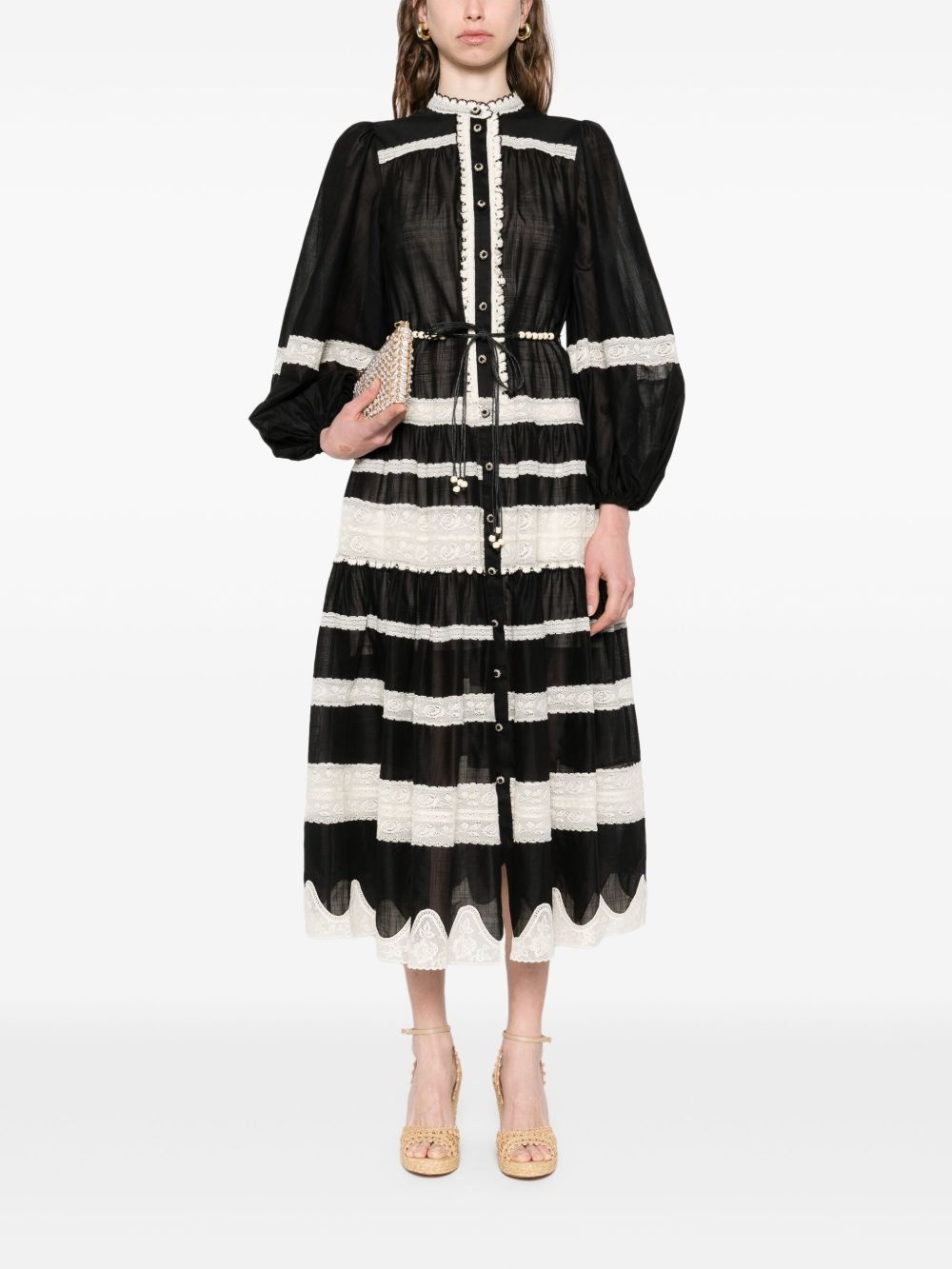 puff-sleeve dress - 2