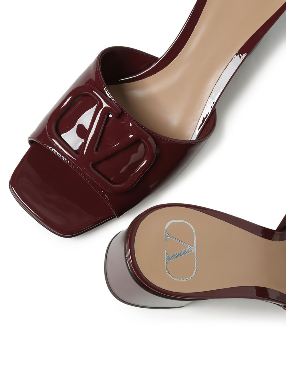 60mm VLogo patent leather sandals - 3