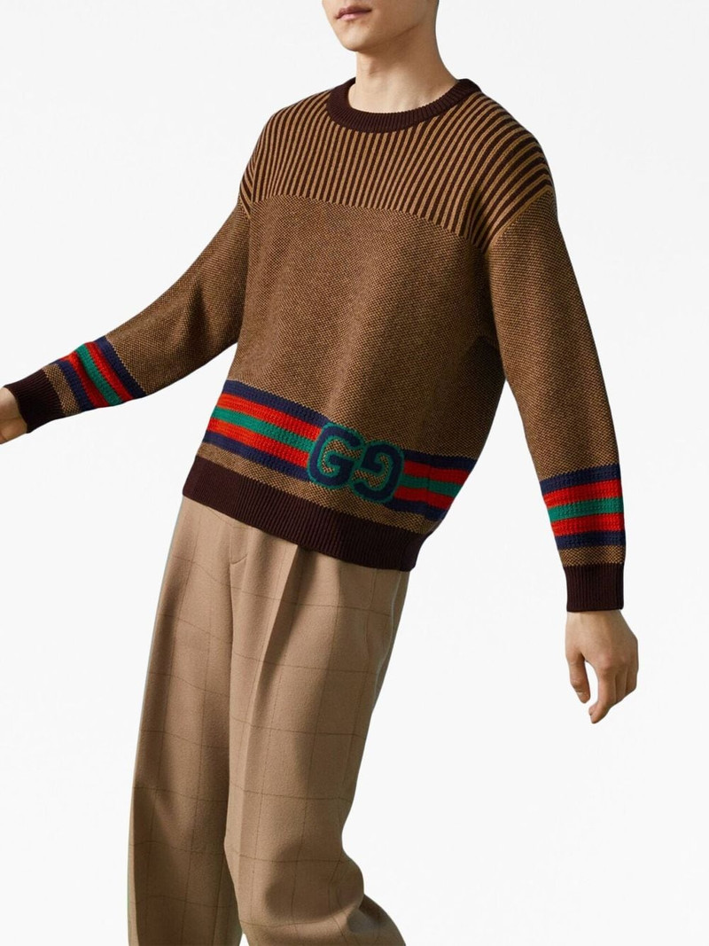 Double G striped wool jumper 3