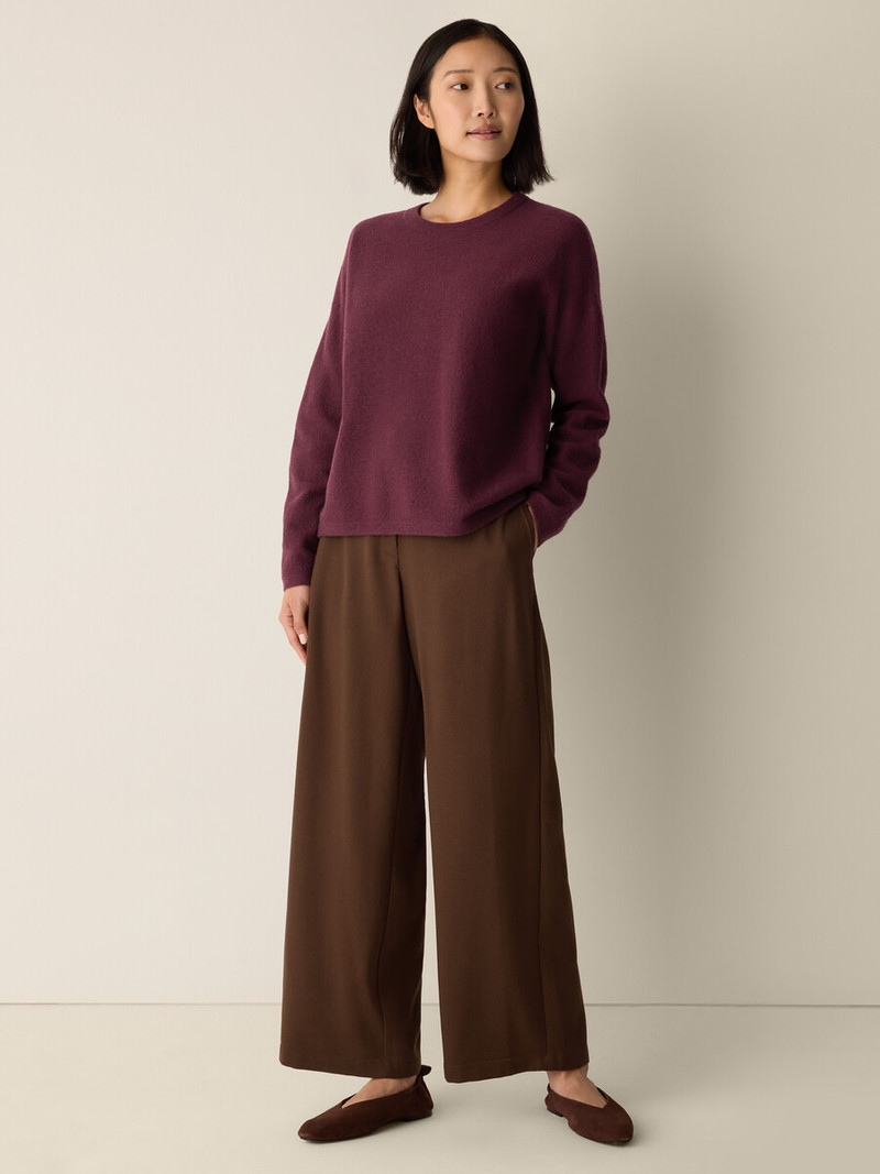 Fine Felted Wool Crew Neck Top in Regenerative Wool 3