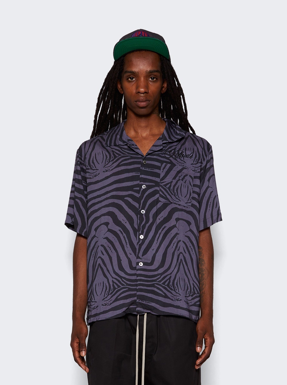 Short Sleeve Zebra Shirt Charcoal - 3