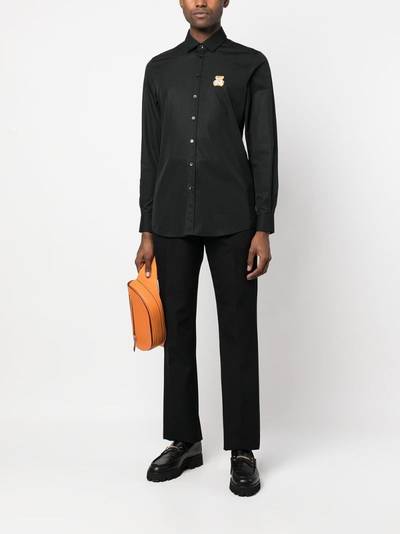 Moschino embroidered-teddy poplin shirt outlook