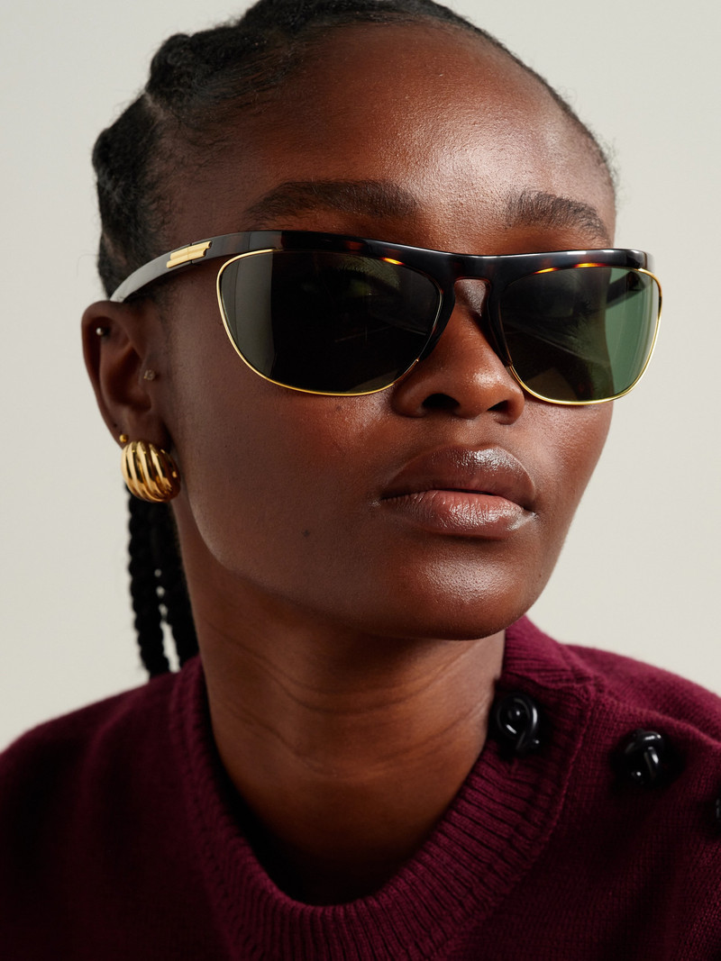 Bottega Veneta Cat-eye Tortoiseshell Acetate And Gold-tone Sunglasses outlook