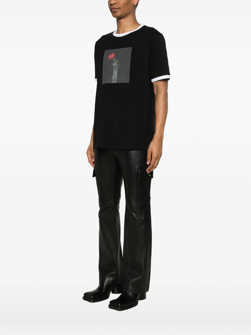 Ernest W. Baker Round-nek Rose-print T-shirt 4