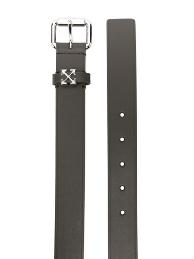 Off-White Arrow-plaque leather belt outlook