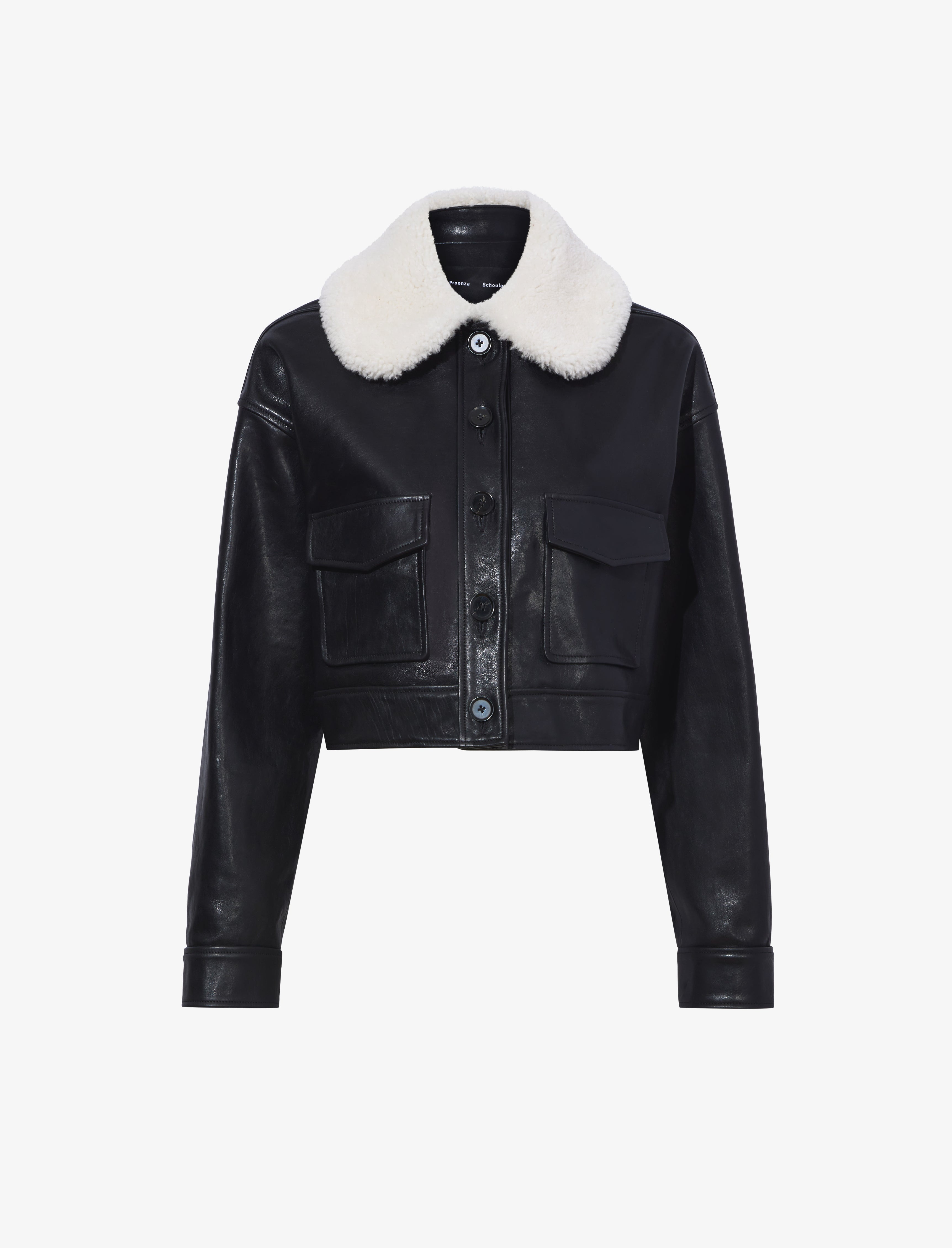 Judd Jacket With Shearling Collar in Leather - 1