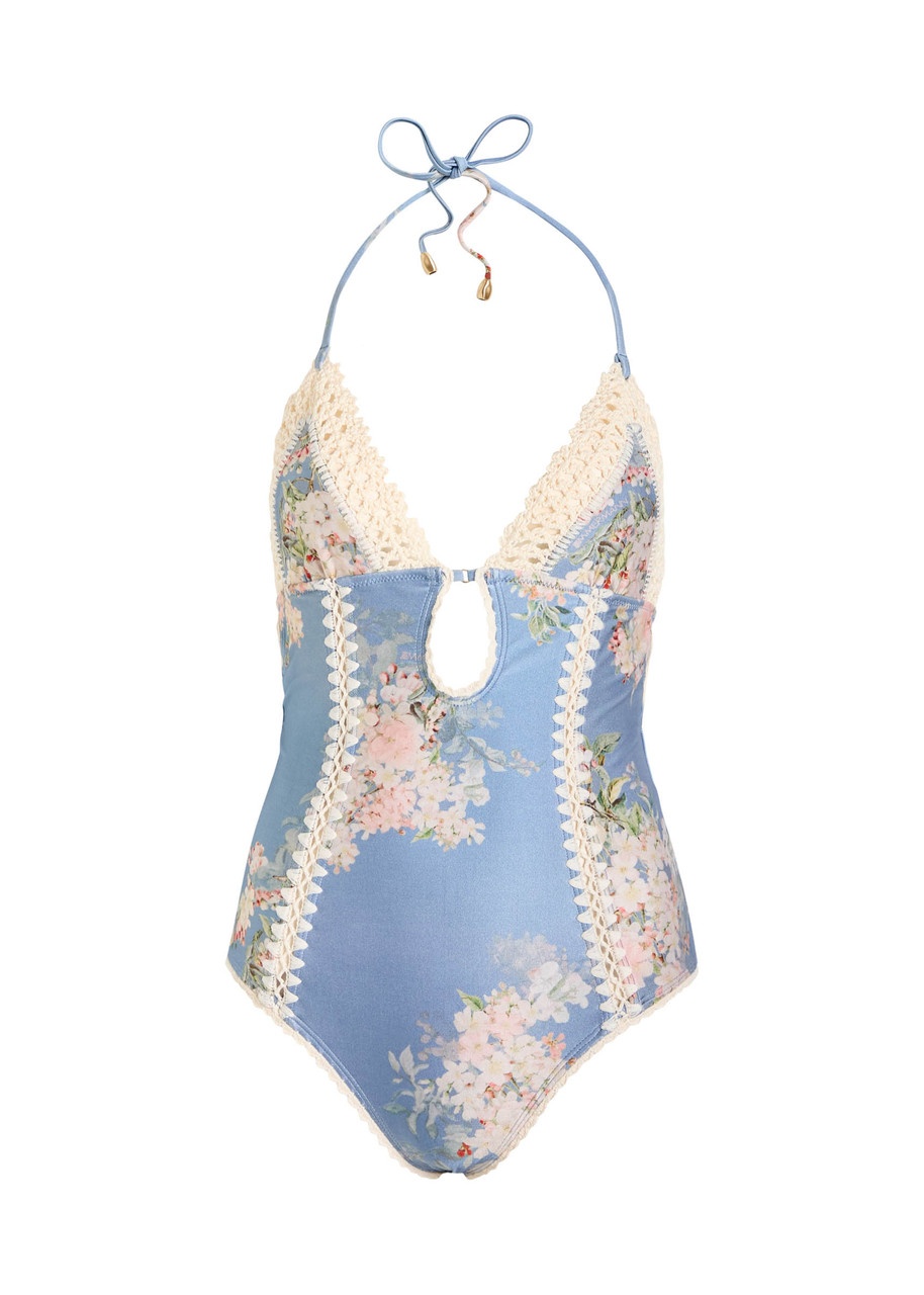 Zimmermann Cascadian Crochet-trimmed Swimsuit - 1