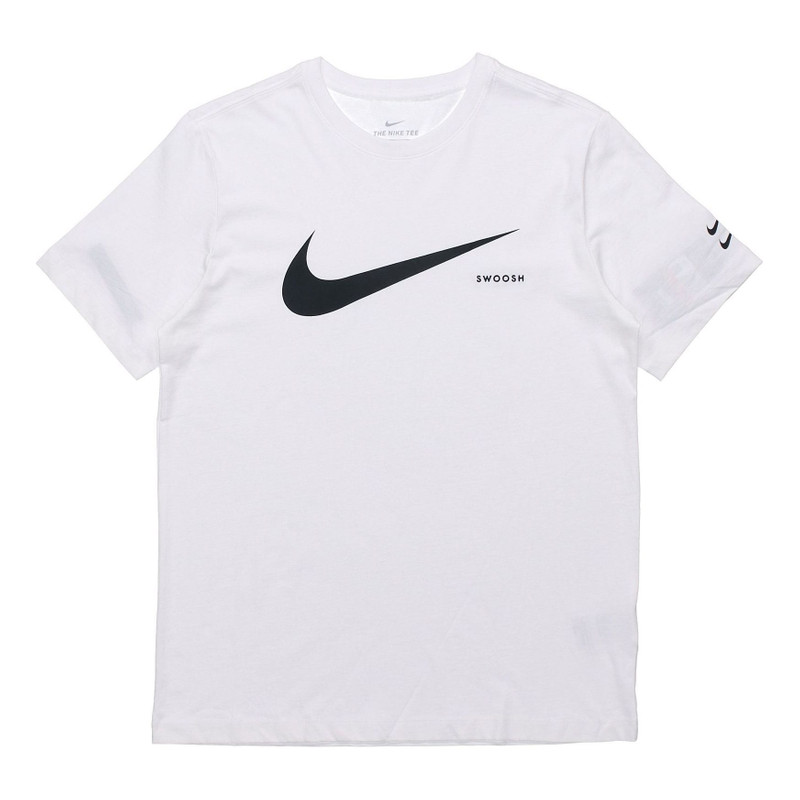Nike Sportswear Swoosh Logo Cuff Short Sleeve White CK2253-100 - 1
