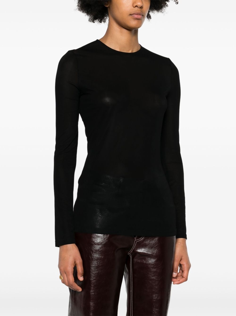 semi-sheer long-sleeve T-shirt - 3