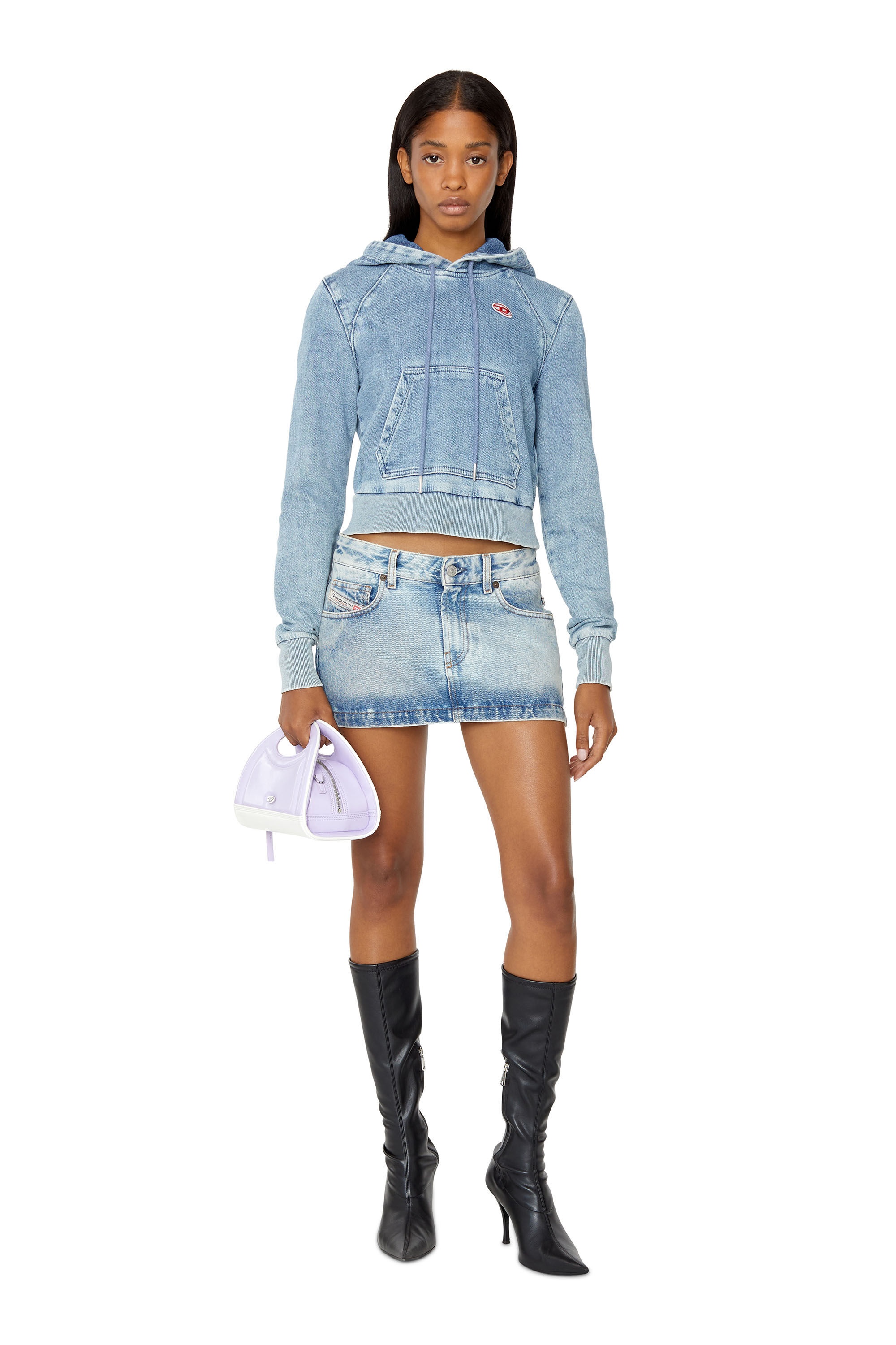 D-ANGY TRACK DENIM HOODIE - 2