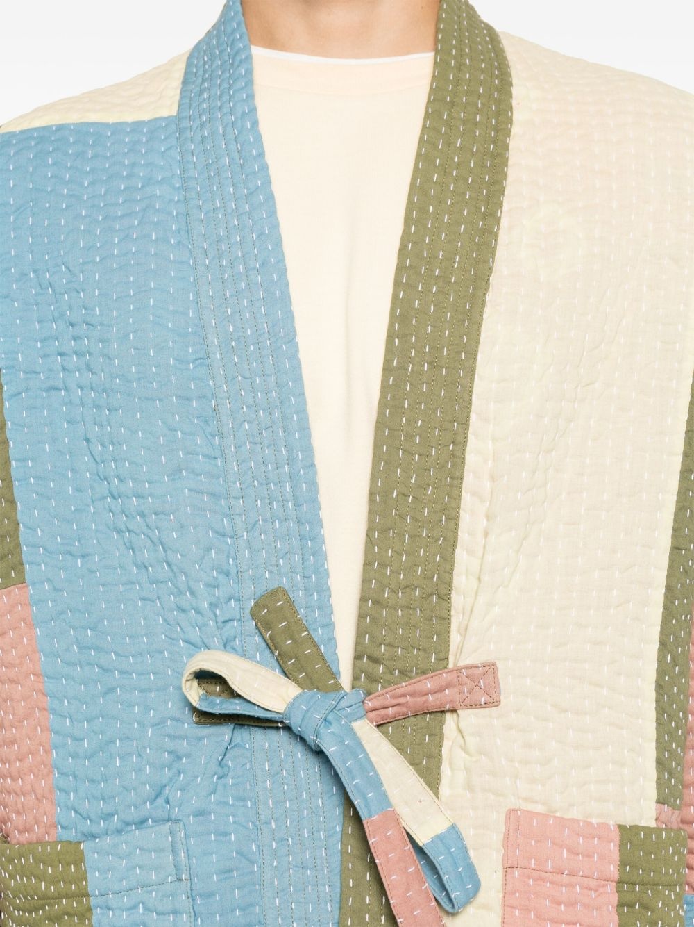 Patchwork Kimono shirt jacket - 6