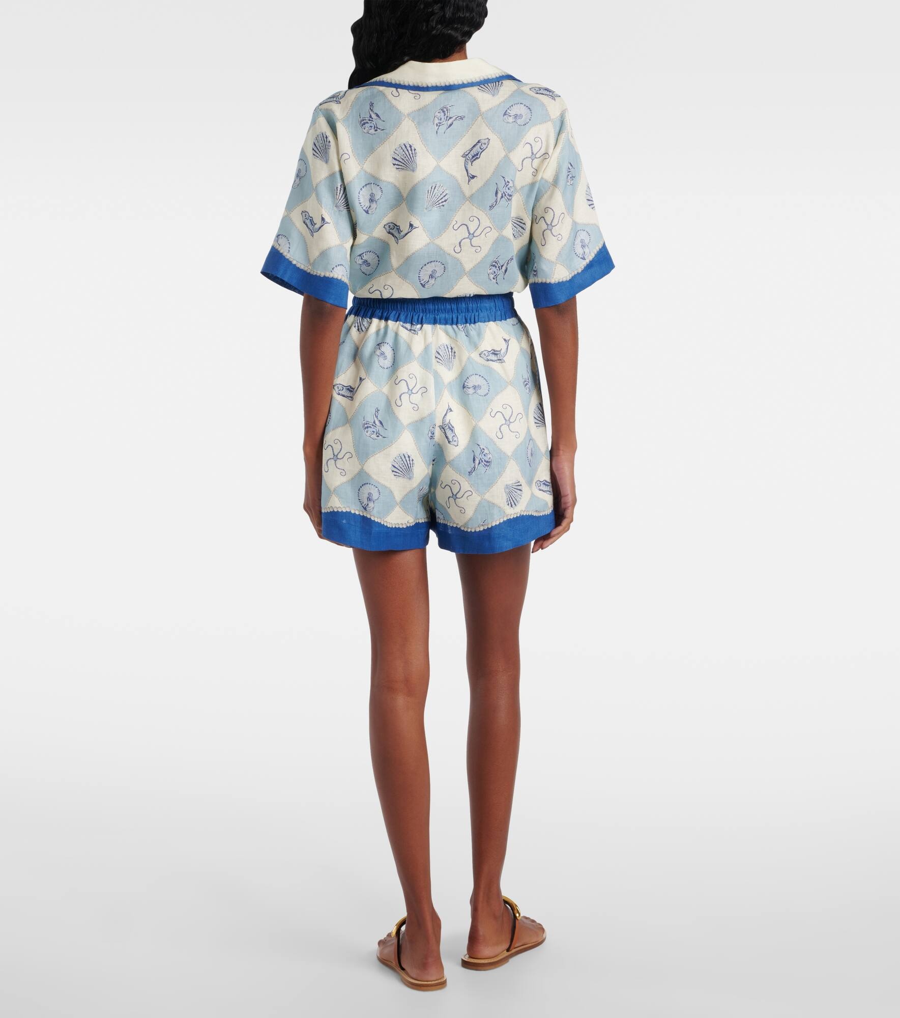Pia printed high-rise shorts - 3