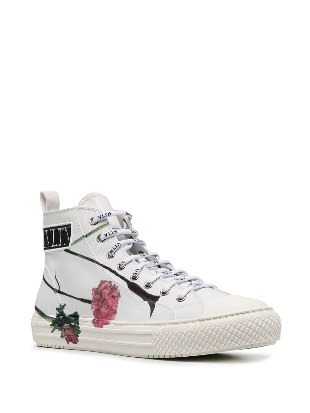 VLTN patch floral-print sneakers - 2