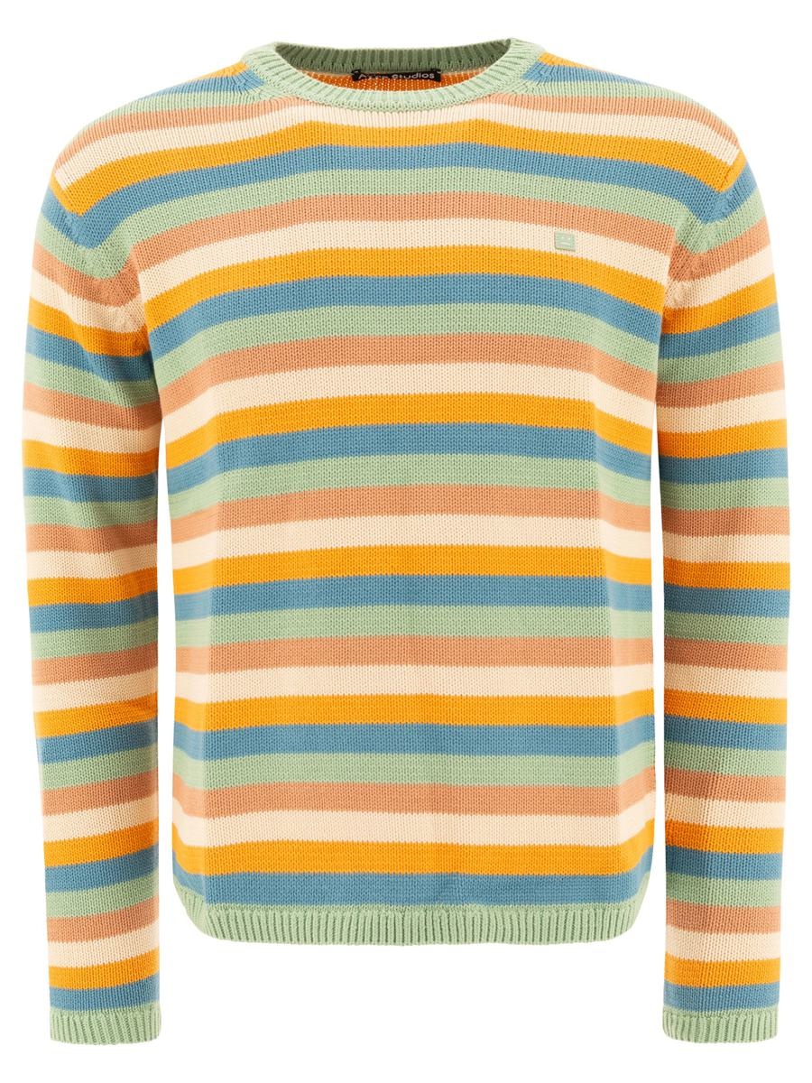 Acne Studios "Face" Striped Sweater - 1