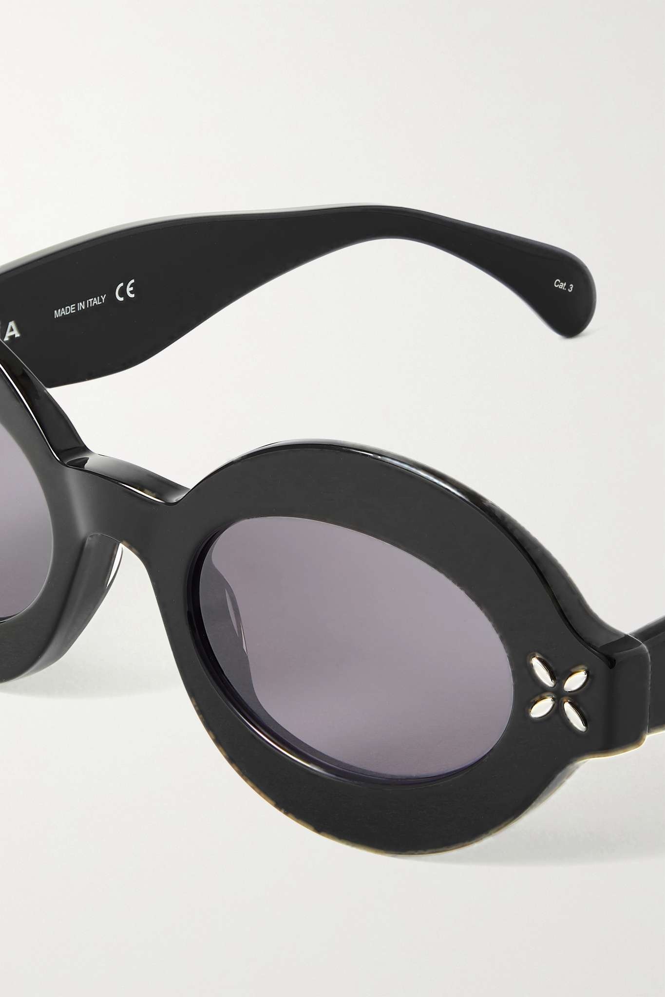 Oval-frame acetate sunglasses - 4