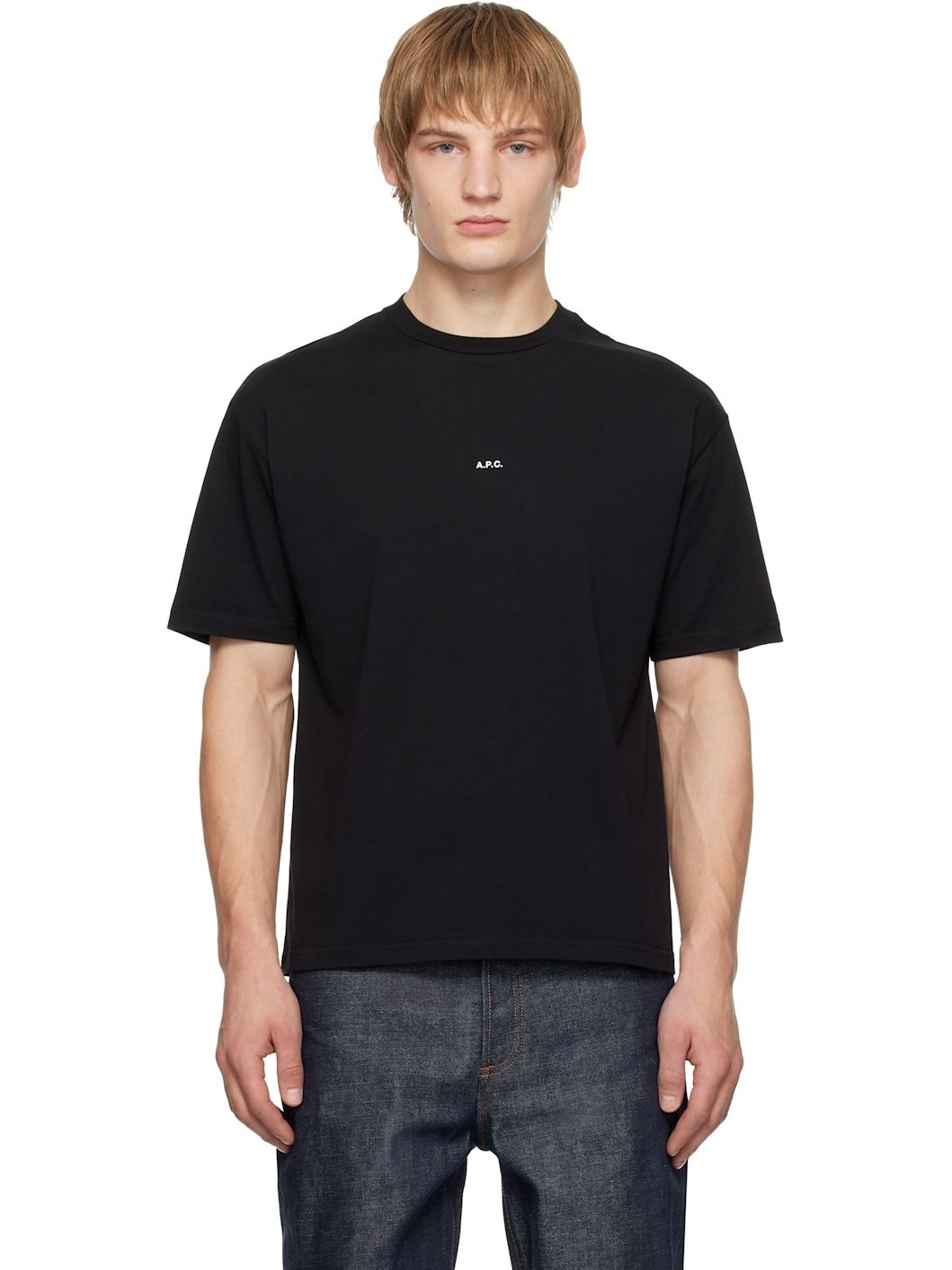 Black Boxy Micro Logo T-shirt - 1