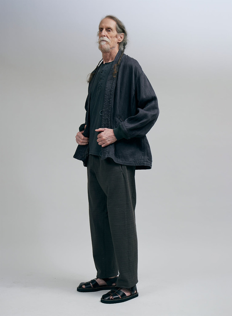 Nigel Cabourn M43 Type Work Jacket Hemp Denim in Charcoal outlook