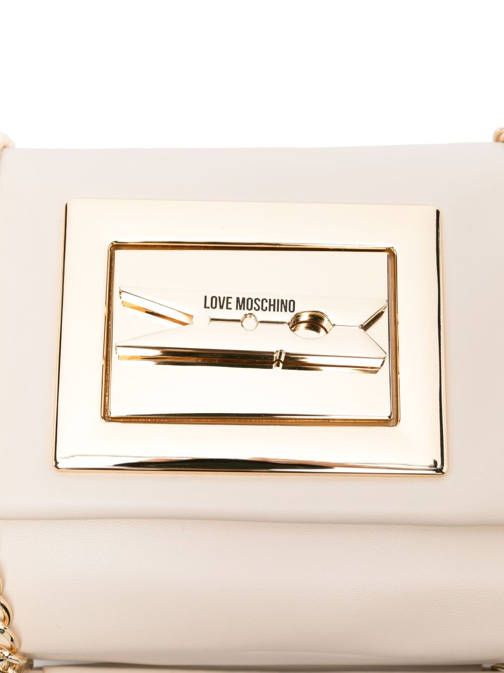 logo-debossed shoulder bag - 4