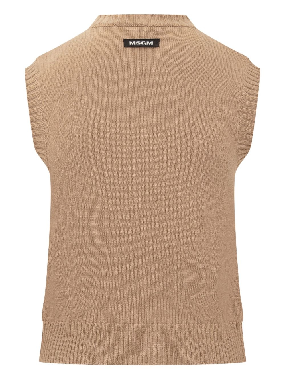 diamond-pattern sleeveless top - 2