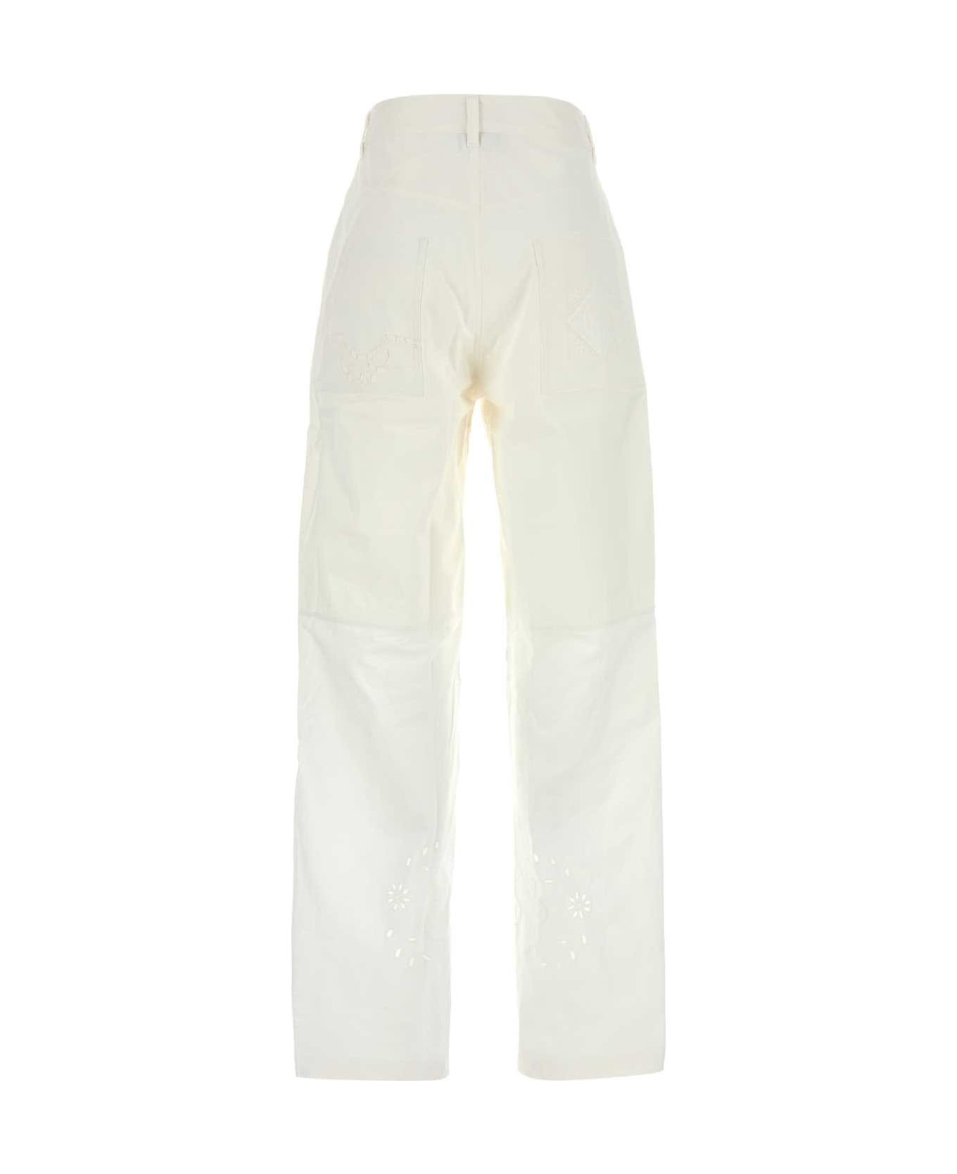 White Cotton Pant - 2