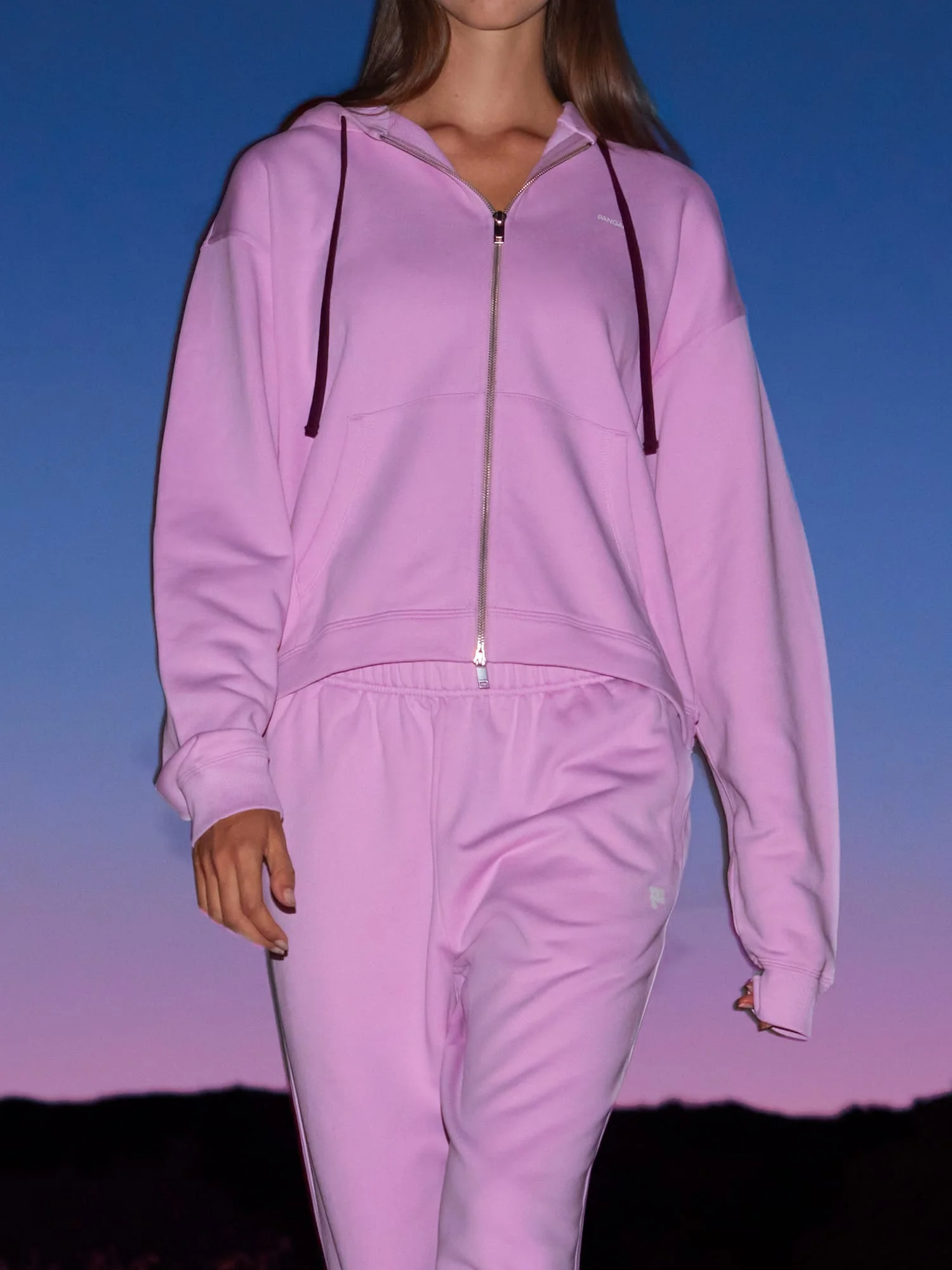 Womens Midweight Logo Track Pants - Blush Drift - 1