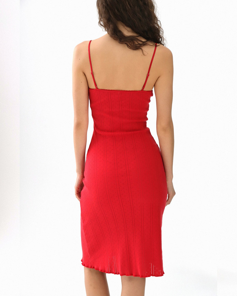 The Midi Slip Cherry Red 5