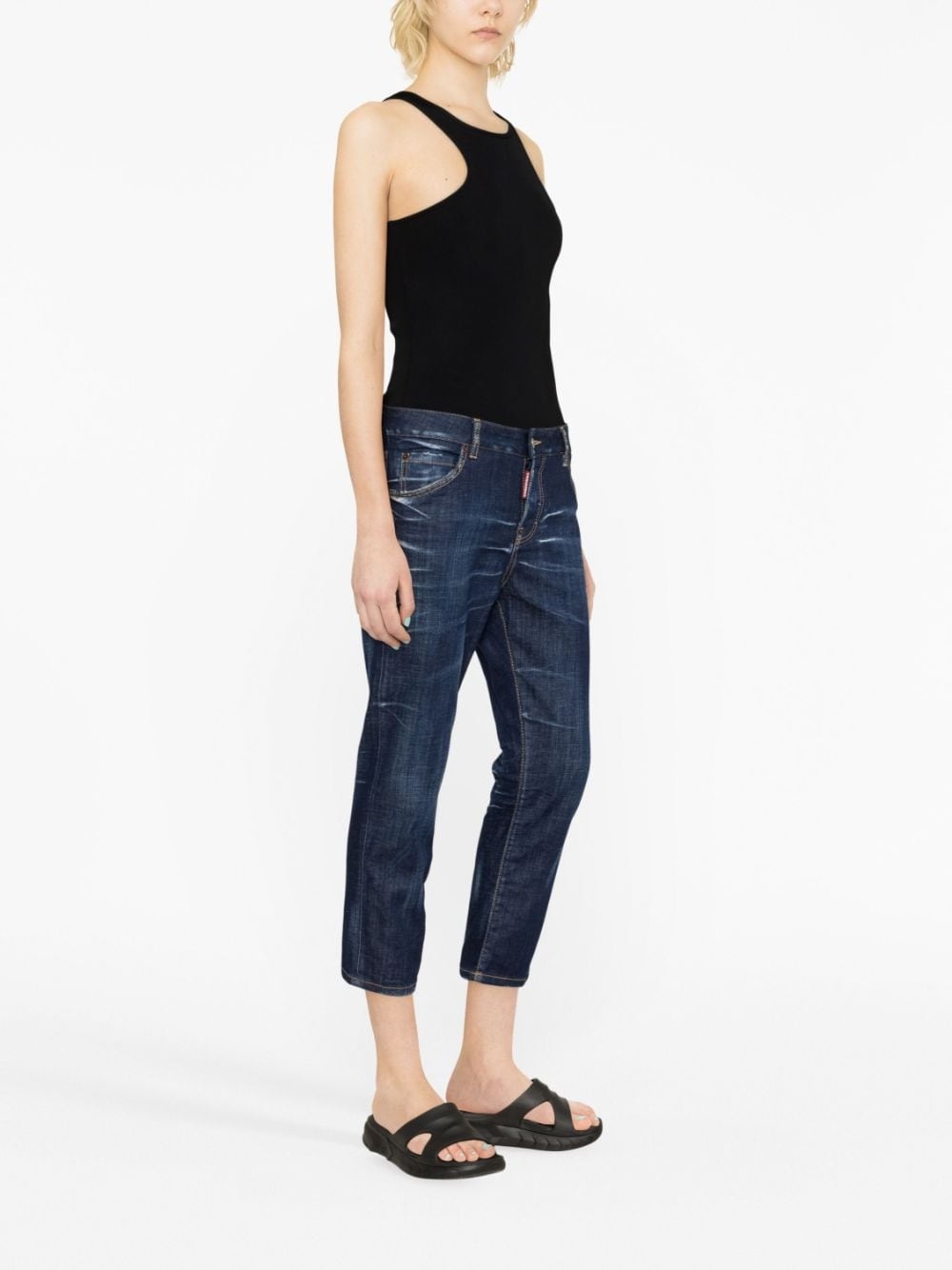 low-rise cropped jeans - 4