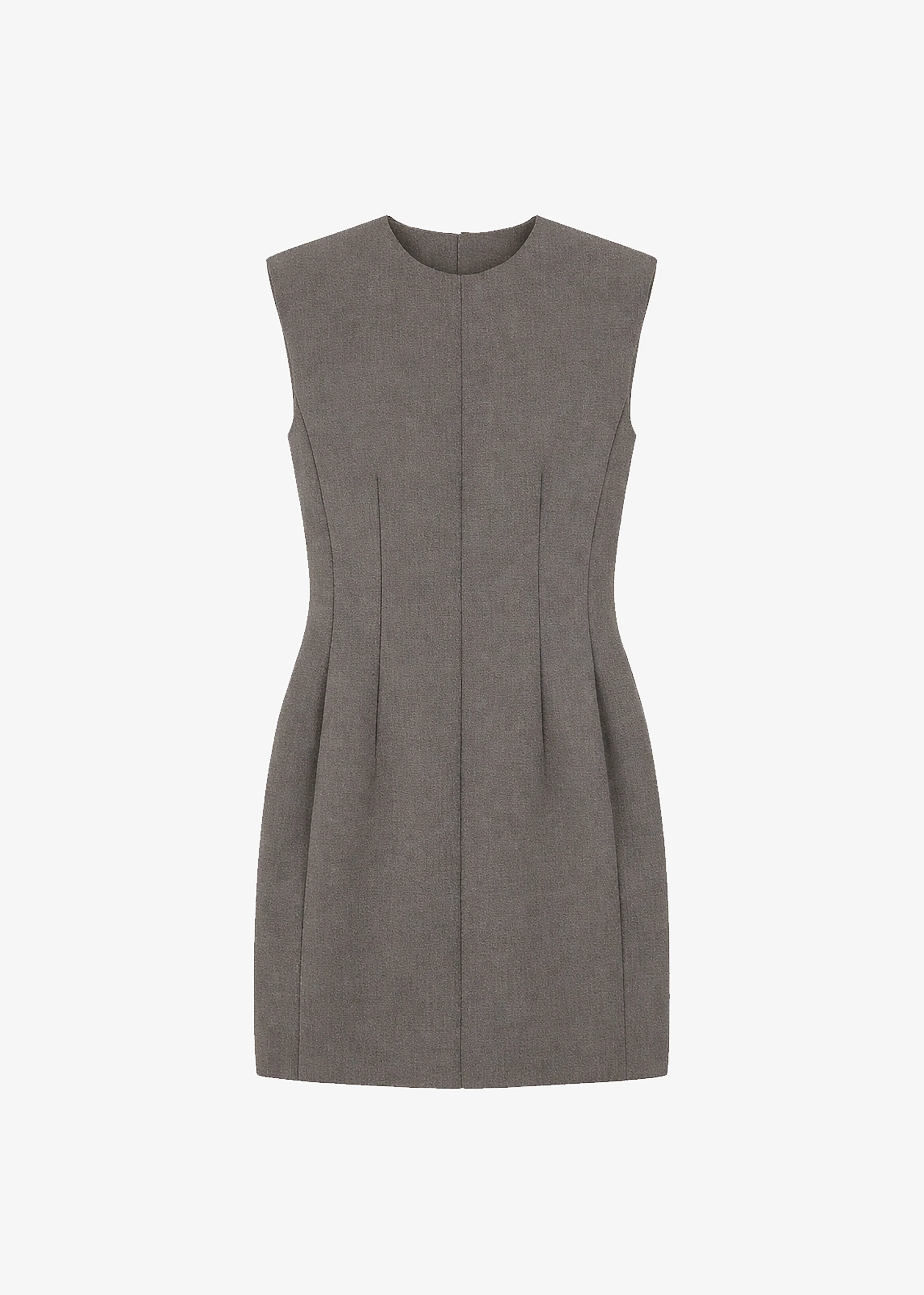 Bryn Cinched Mini Dress - Taupe Melange - 1