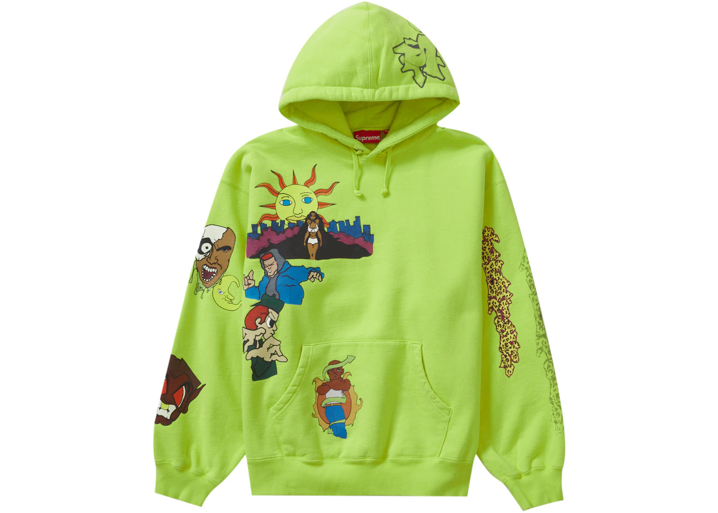 Supreme Sunrise Hooded Sweatshirt Acid Green - 1