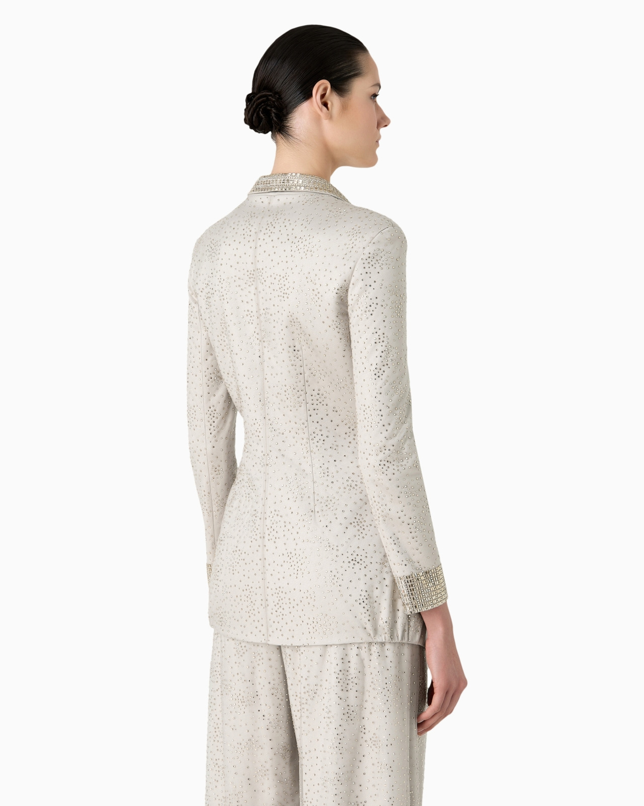 Crystal-embroidered single-breasted jacket - 3