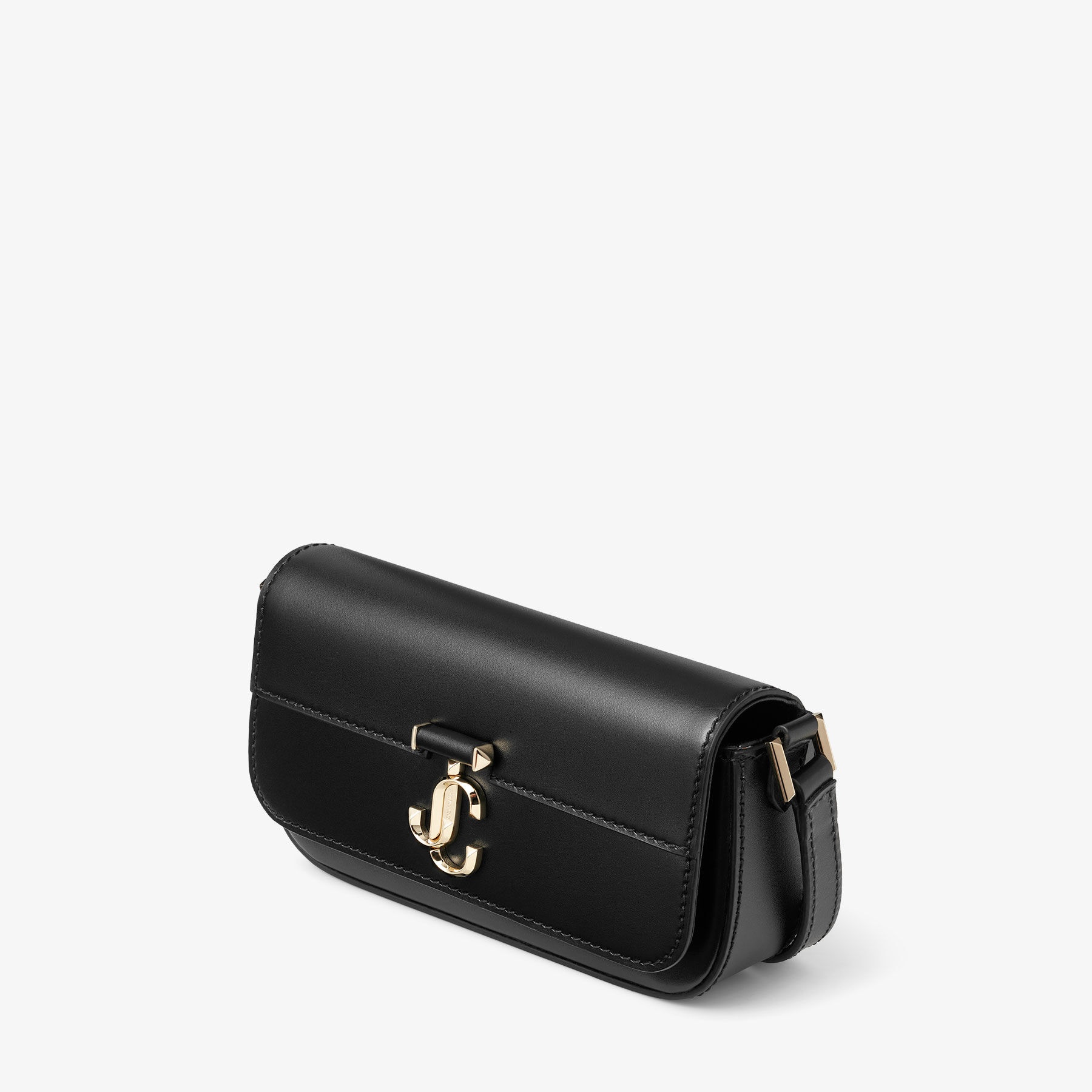 Varenne Mini Shoulder
Black Leather Mini Shoulder Bag with JC Emblem - 3