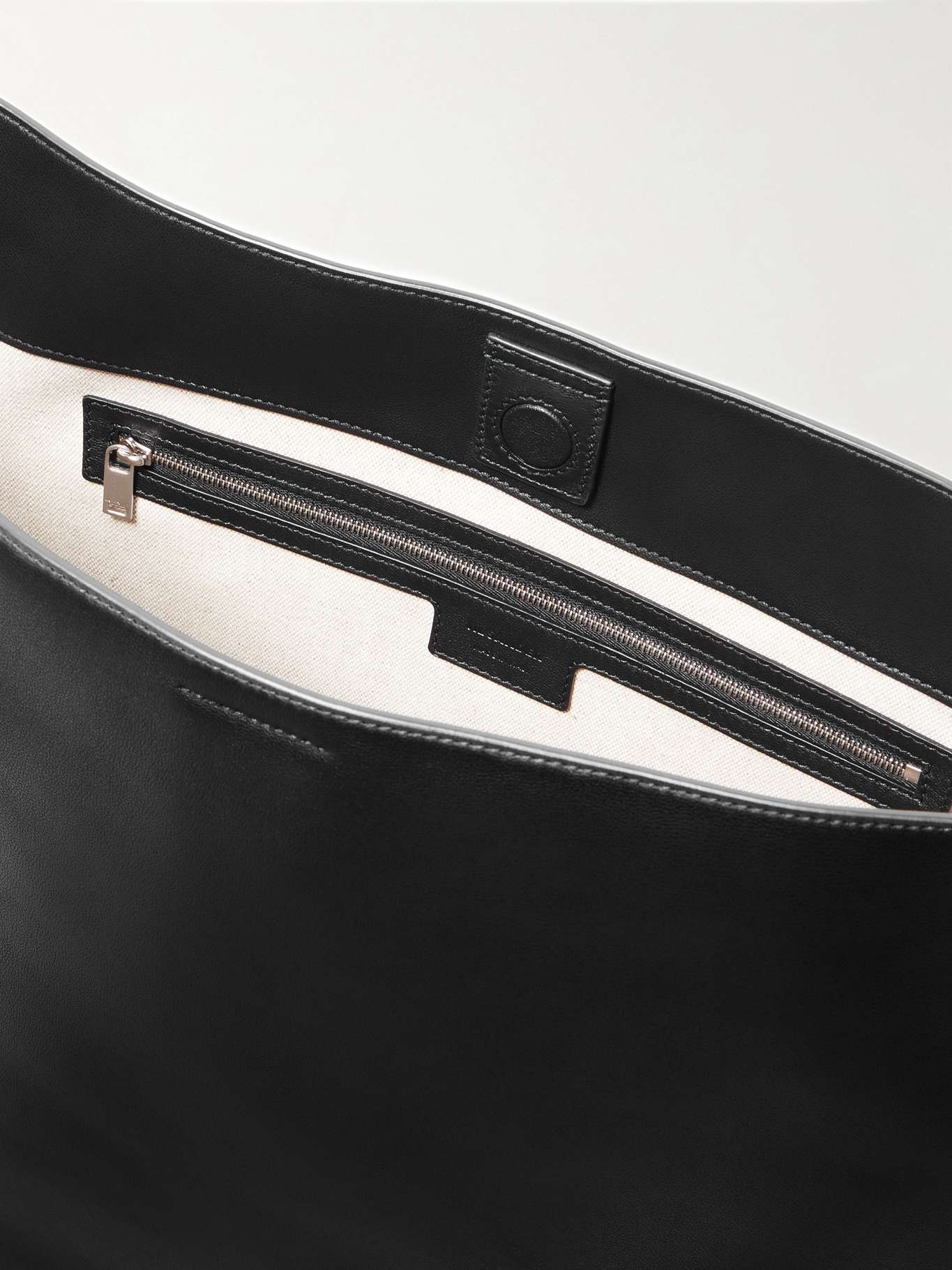 Knotted leather shoulder bag Black - 5
