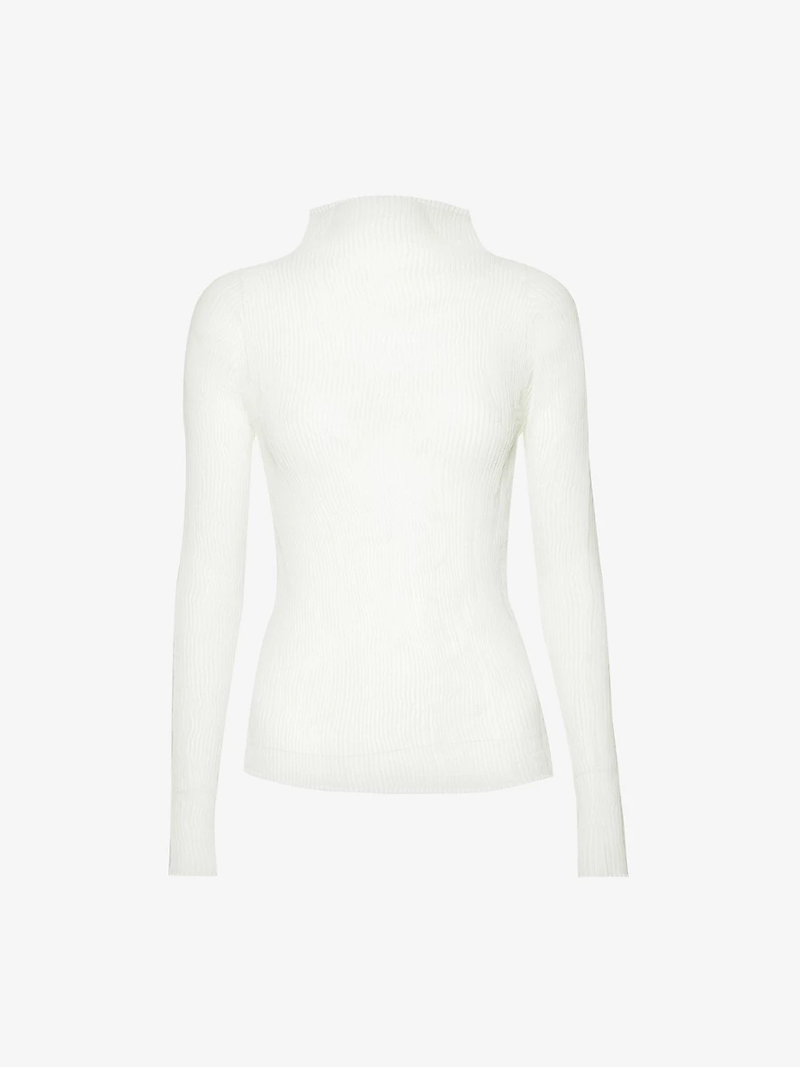 ISSEY MIYAKE Chiffon Twist high-neck woven top | selfridges