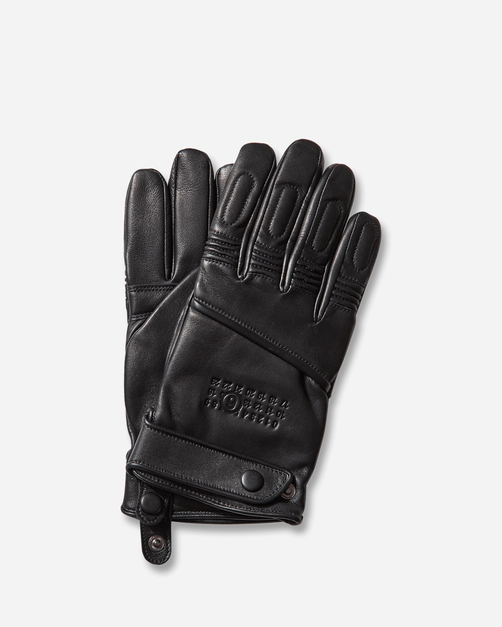 Agnelle Leather Gloves Black - 1