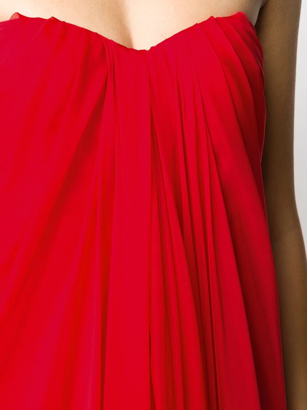 pleat-detail long evening dress - 5