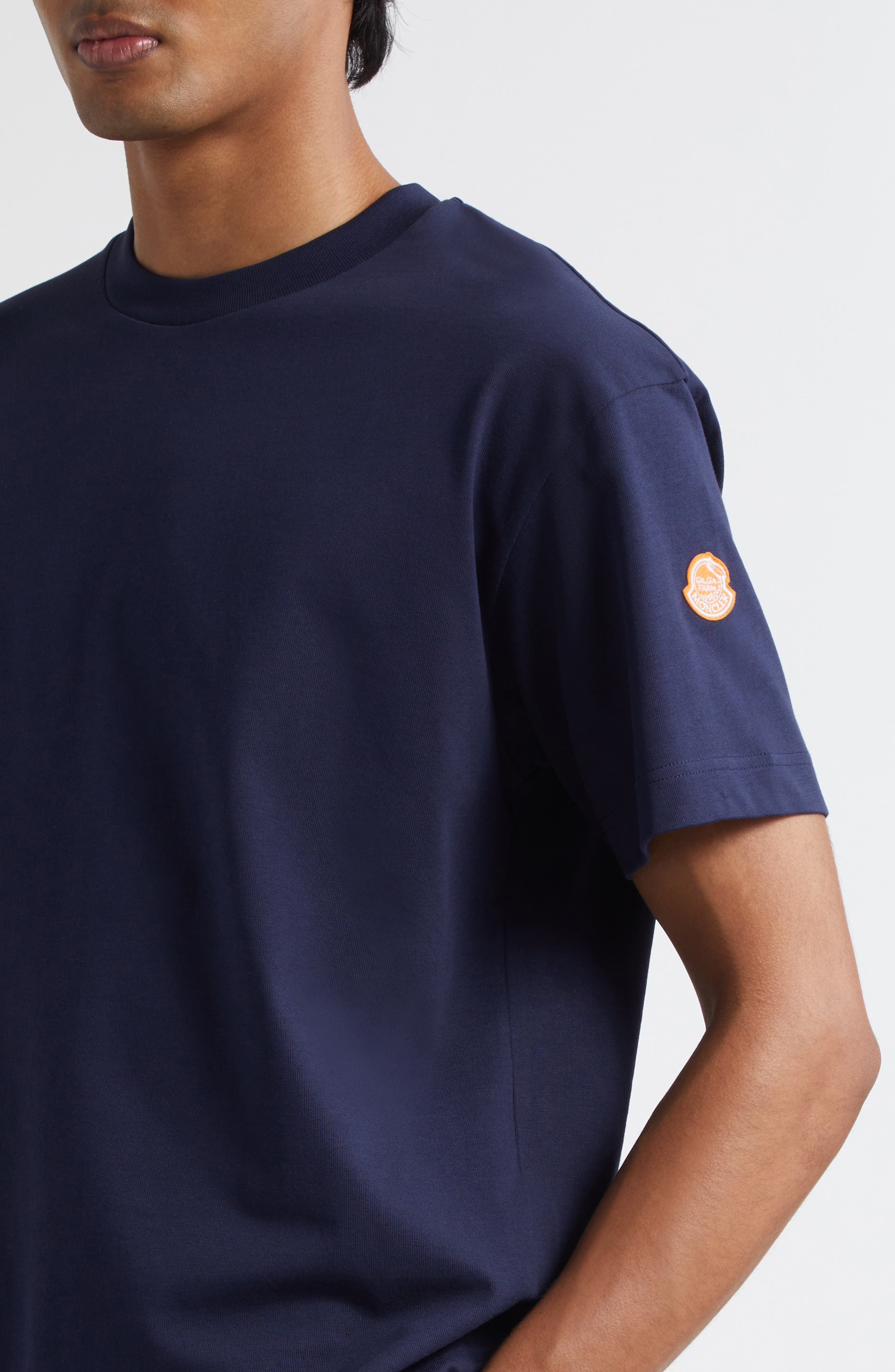 Moncler x Gilga Farm by Donald Glover Logo Patch T-Shirt in Navy at Nordstrom - 4