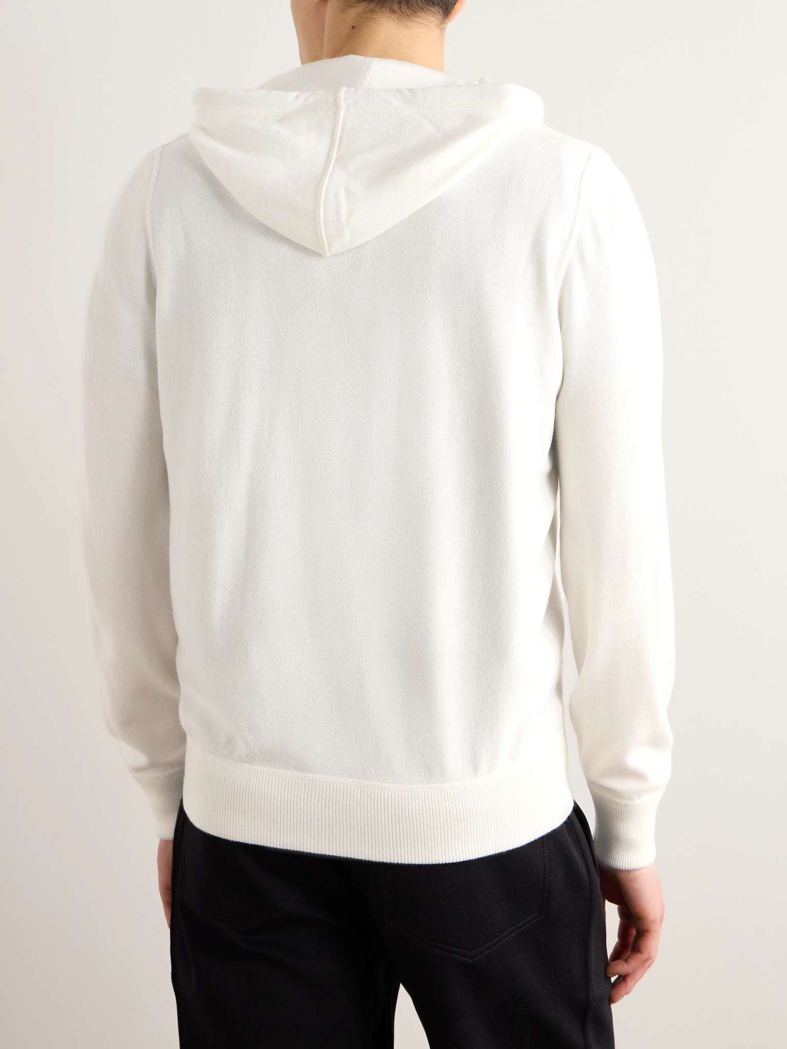 Ribbed Cashmere Zip-Up Hoodie - 3