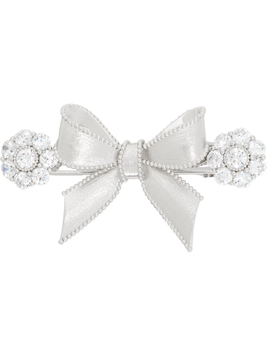 Silver YVMIN Edition Short Bownote Hair Clip - 1