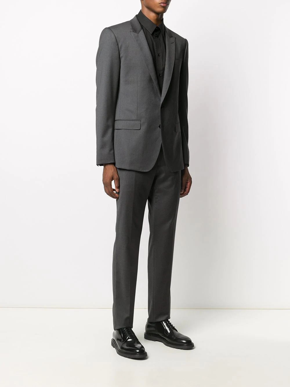 notched lapels two-piece suit - 3