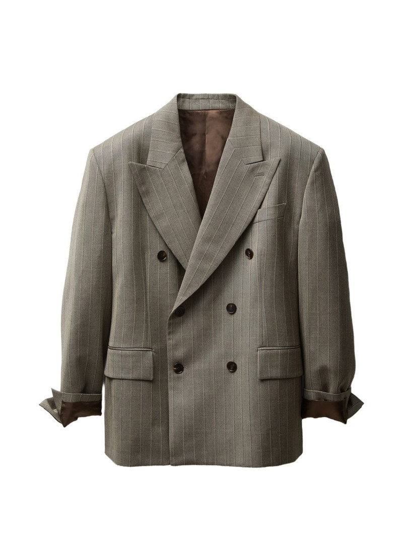 pinstripe wool boxy blazer 1