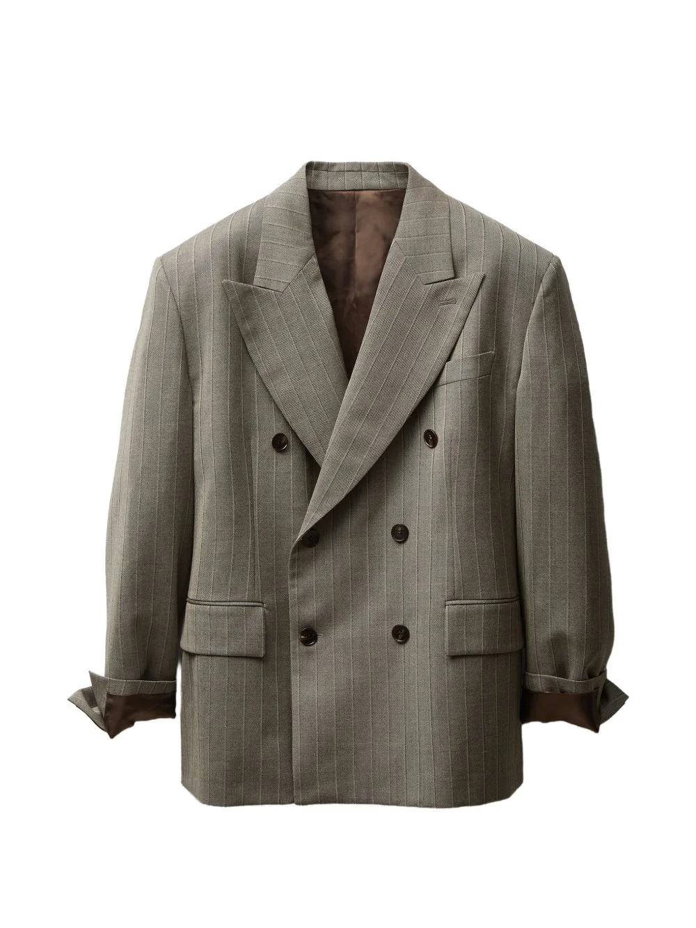 pinstripe wool boxy blazer - 1