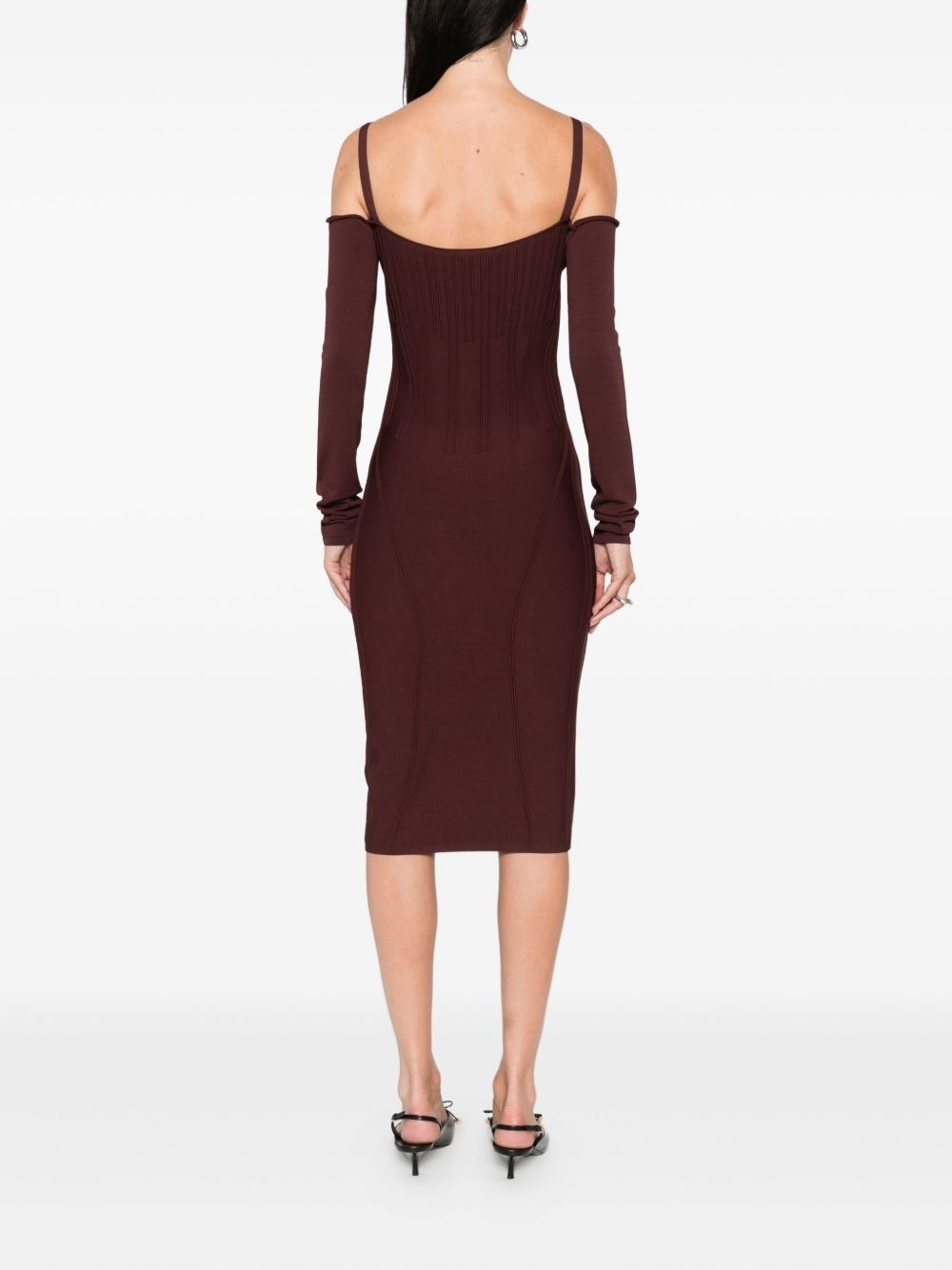 boning-detail dress - 4