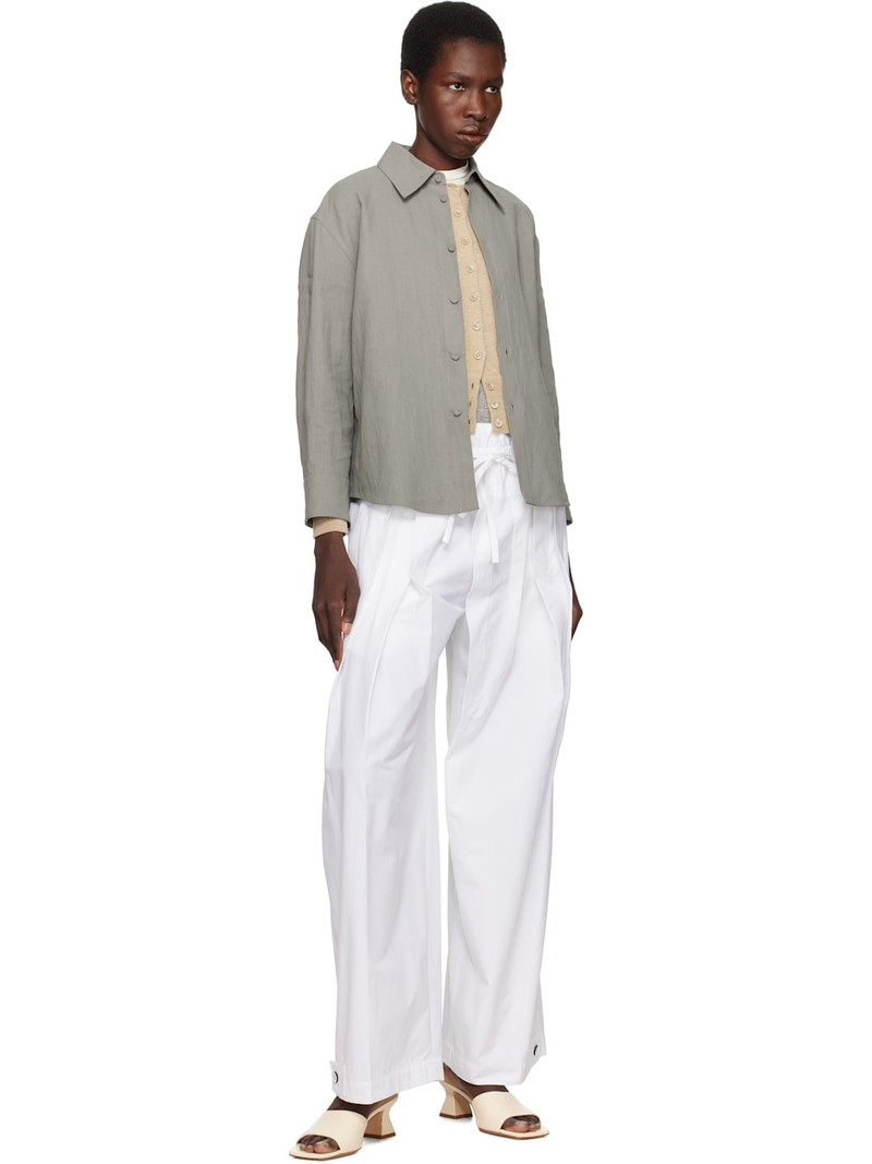 Aeyde Off-White Ale Leather Mules outlook