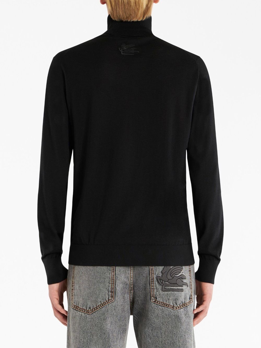 roll-neck cashmere-silk blend jumper - 3