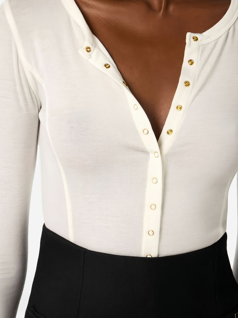 button embroidered-logo cardigan 5