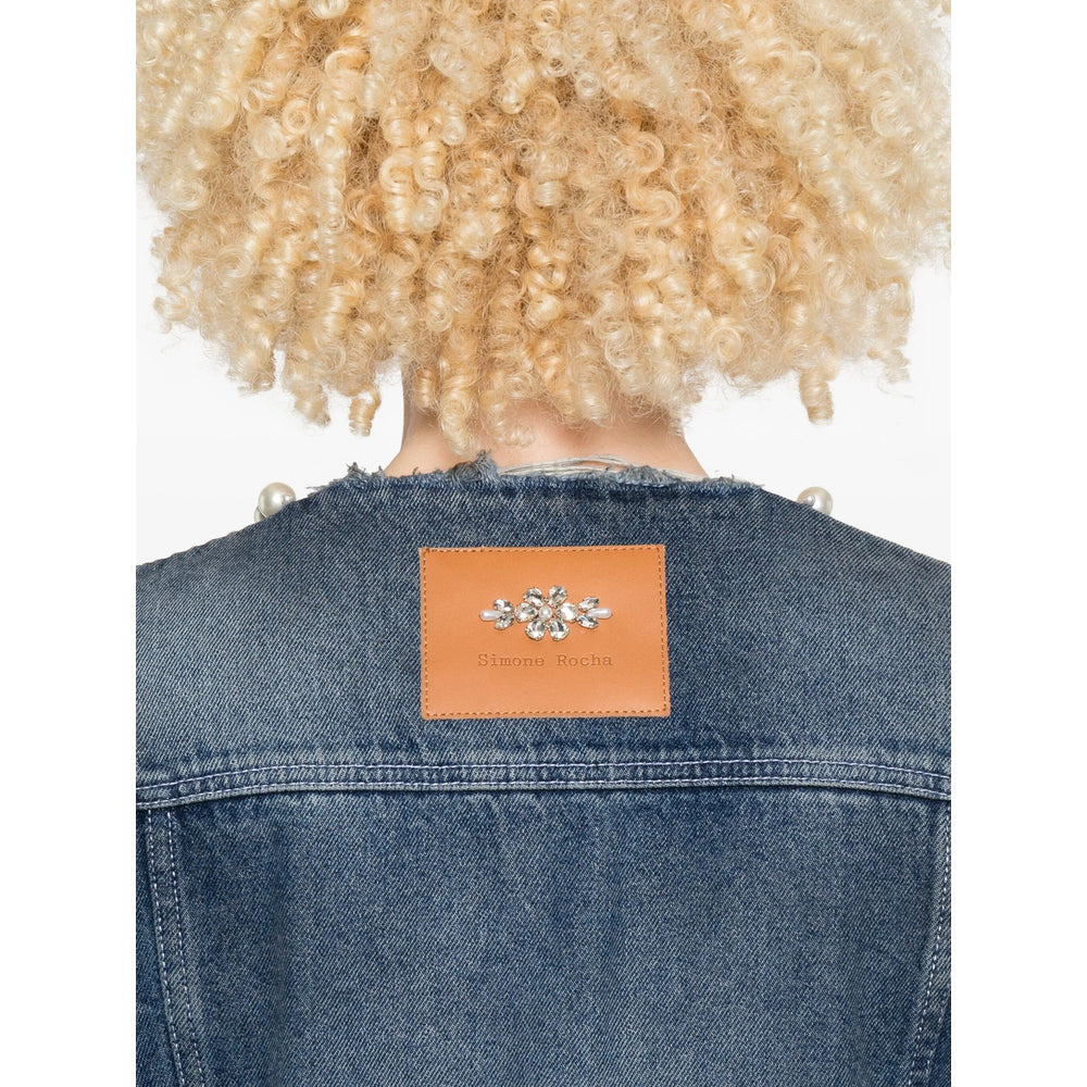 Simone Rocha Blue Jackets - Denim Jackets Women - 4