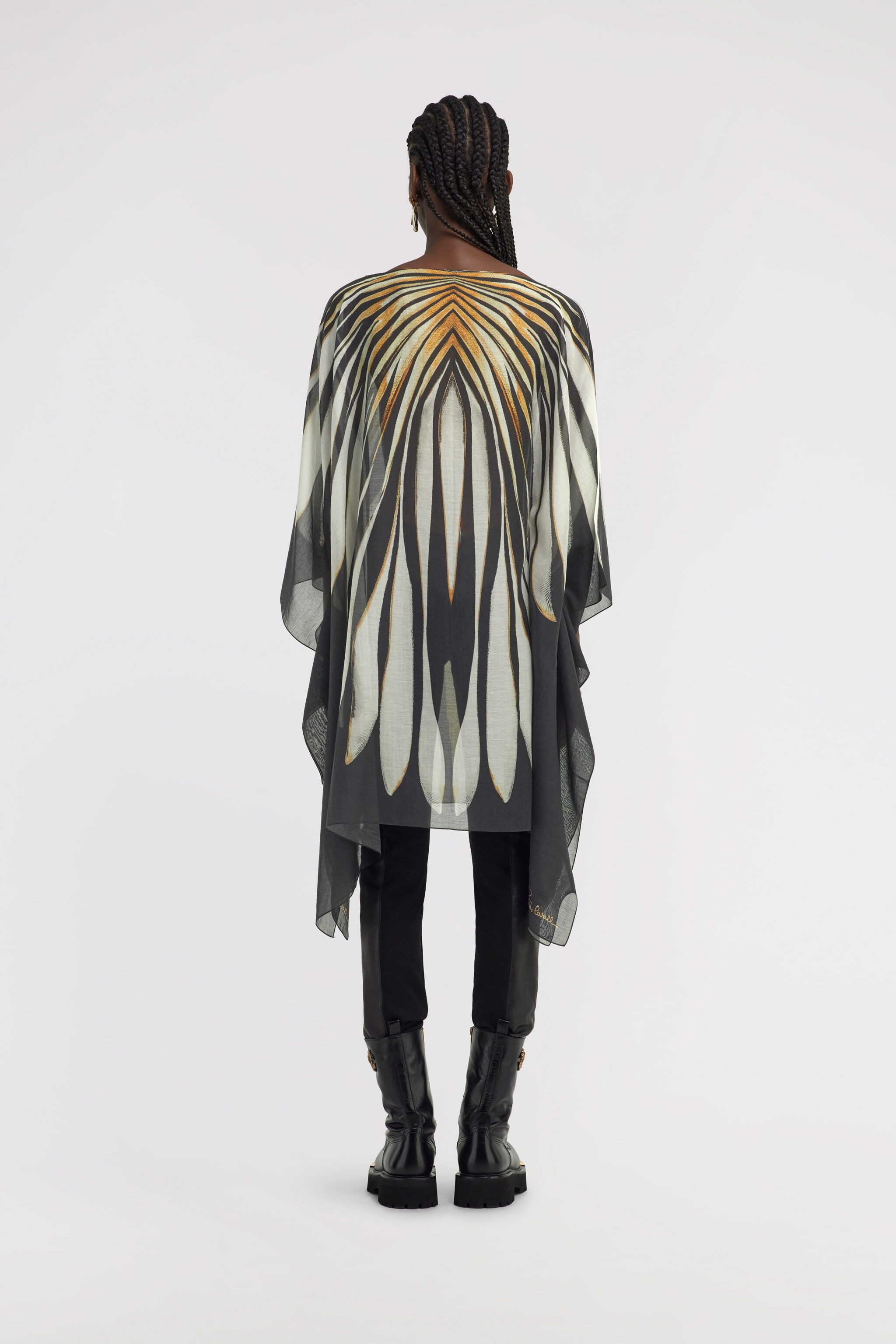 Ray of Gold print Kaftan - 4