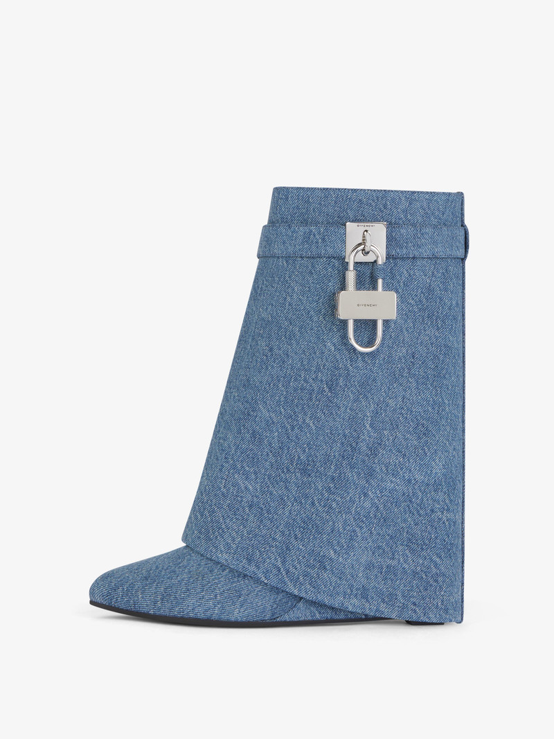 SHARK LOCK ANKLE BOOTS IN DENIM 4