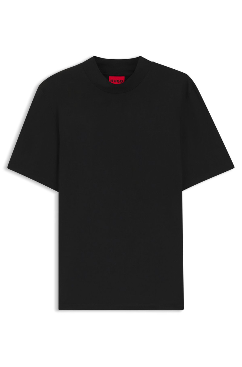 STAND-COLLAR SLIM-FIT T-SHIRT IN STRETCH COTTON 1